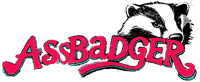 AssBadger (Pink Text) Logo